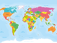 Carte du monde interactive ou en image