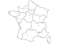 Carte vierge des 13 régions de France à imprimer