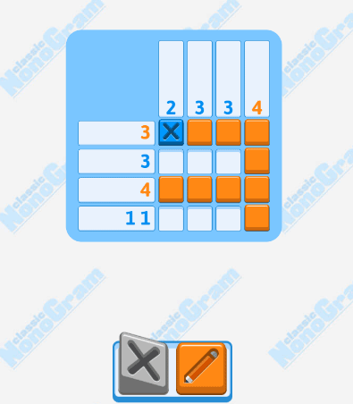 Nonongram, aide pour jeu en ligne