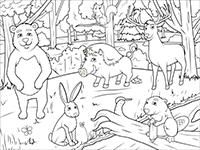 Fiche gratuite à imprimer, les animaux de la forêt (1)