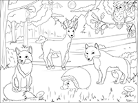 Fiche gratuite à imprimer, les animaux de la forêt (2)
