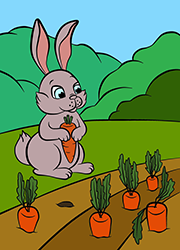 Un lapin, coloriage à imprimer