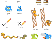 Fiche gratuite, les contraires en maternelle