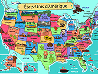 Carte des États-Unis d'Amérique à imprimer gratuitement