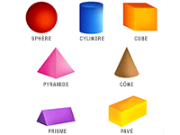 Les solides : cercle, carré, triangle, hexagone, rectangle, pentagone, étoile, losange, trapèze
