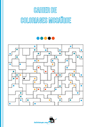 Cahier gratuit de coloriages mosaïque à imprimer