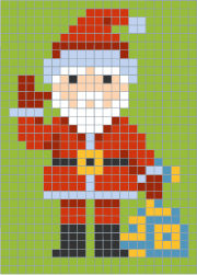 Coloriage codé, le Père Noël
