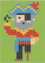 Coloriage magique pour découvrir un pirate