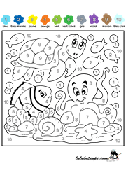 Coloriage magique, les chiffres