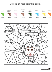 Coloriage magique à imprimer, les additions