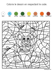 Coloriage magique, les chiffres de 1 à 8