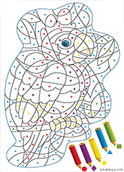 Coloriage magique à imprimer pour enfants de maternelle