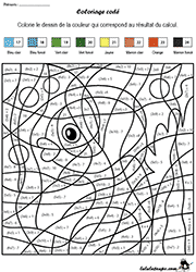 Coloriage magique, les additions et multiplications
