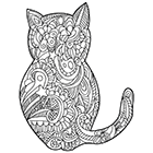 Coloriage antistress à imprimer, un chat.