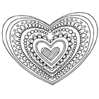 Coloriage pour adulte à imprimer, un cœur 