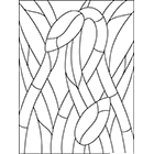 Coloriage vitrail, des fleurs