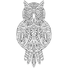 Coloriage pour adultes ou enfants à imprimer, un hibou.