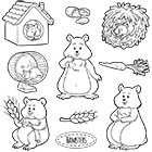 Coloriage à imprimer, les hamsters