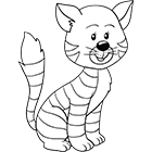 Coloriage un chat assis