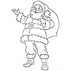 Coloriage à imprimer, le père Noël