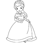 Coloriage à imprimer, une princesse.