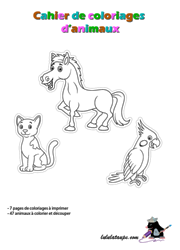 Cahier de coloriages d'animaux