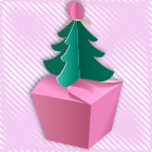 Activité manuelle, boîte-sapin de Noël à découper