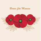Carte coquelicots à imprimer et à découper