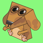 Activité manuelle pour enfant, un paper toy chien