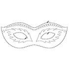 Masque de carnaval à colorier et à découper