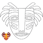 Masque africain à imprimer et à découper