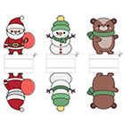 Découpage de Noël, des personnages