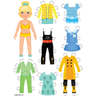 Poupée et vêtements à imprimer et découper gratuitement