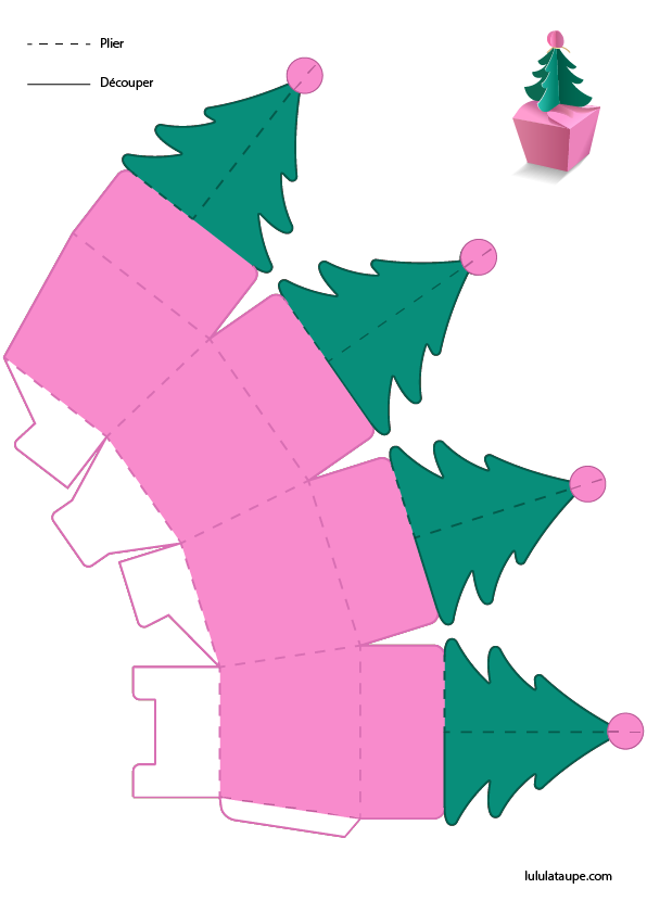 Sapin de Noël à imprimer et à découper