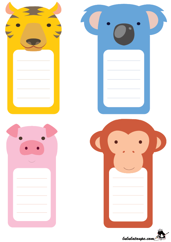 Cartes à découper, des animaux
