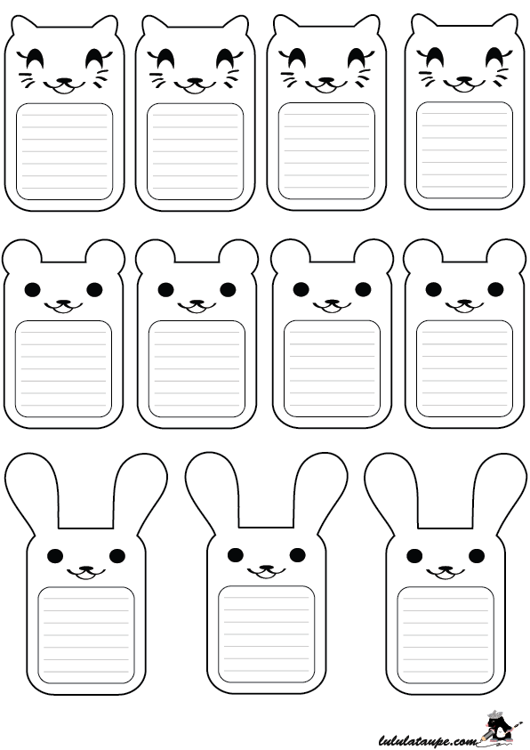 Coloriage et découpage facile, des animaux