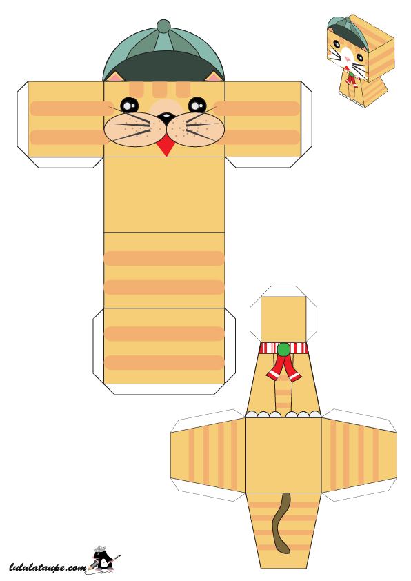 Paper toy chat à découper