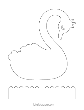 Cygne à imprimer sur papier blanc et à découper