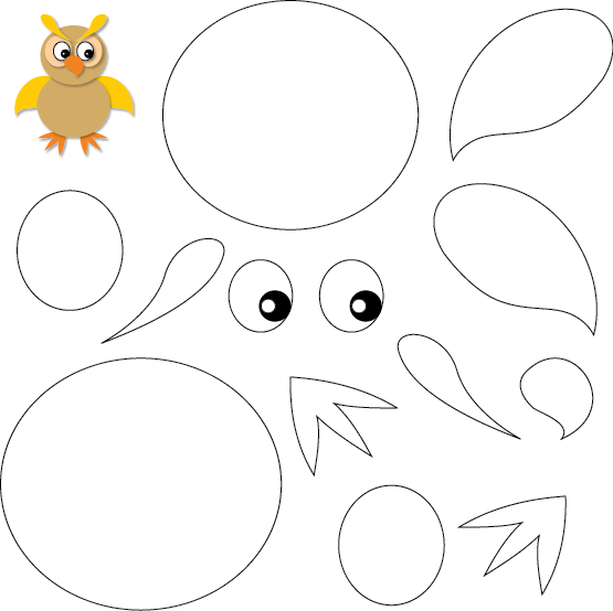 Hibou à découper