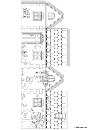 Maison à colorier et à découper