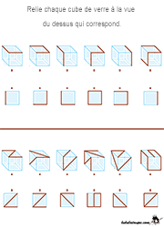 Jeu d'observation gratuit, les arêtes des cubes de verre