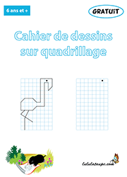 Cahier gratuit à imprimer ; dessins à reproduire sur quadrillage