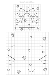 Dessin sur quadrillage, une cloche