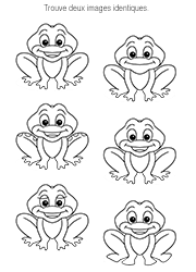 Exercice ludique gratuit, trouver deux images identiques