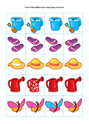 Jeu de l'intrus à imprimer avec solution, maternelle