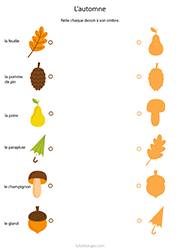 Jeu à imprimer, les ombres d'automne