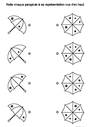 Jeu d'observation, les parapluies. Enfants de 9 ans et plus