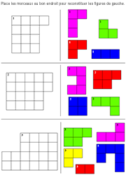 Jeu à imprimer, puzzle des formes