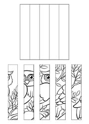 Jeu à imprimer, image d'un hibou à reconstituer