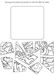 Puzzle à imprimer pour enfants de maternelle, un singe